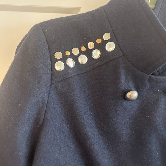 Free People Navy Blue Studded Jacket - Sample! Not yet available online! - Picture 3 of 6